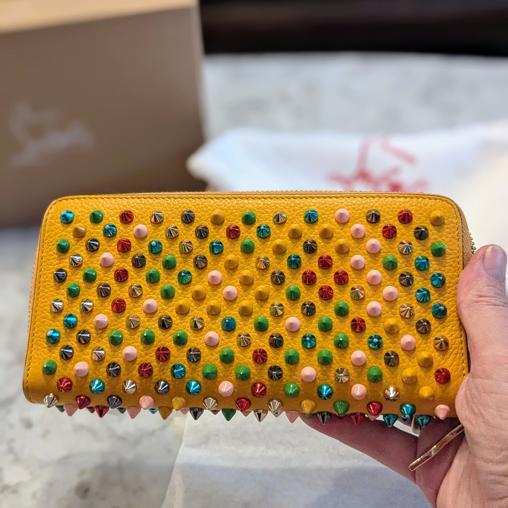 Christian Louboutin Yellow Studded Wallet